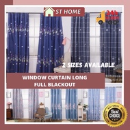 Langsir Curtain Window Curtain Blackout Long Door Window Curtain