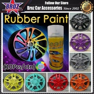10pcs x Removable Car Wheel Rubber Spray Paint - White (450 ML)