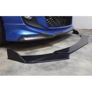 Universal front bumper diffuser lip wrap angle splitters black color ( Adjustable Length )