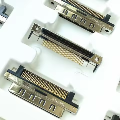 SCSI VHDCI68 VHDCI 68P V68 V.68 Single-layer Female Adapter 90 Degree Plug-in VHDCI 68P Female Conne