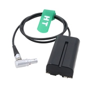 Camera Monitor Right Angle 2-pin to NP-F970 F960 F570 F550 Dummy Battery Power Adapter for Portkeys 