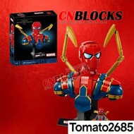 Copy DIY Super heroes Marvel Iron Spider-Man Bust 76326 (379 pcs) Building Blocks Decorations Collec