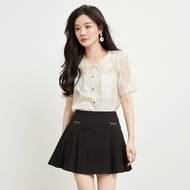 blouse polkadot polka dot top Harga pelepasan #9 pesona XJ0D0010 titik gelombang jelas lima titik le