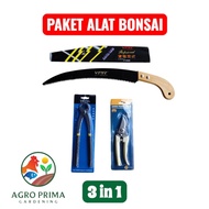 BONSAI TOOL PACKAGE CURVED SAW BRANCH SCISSORS BONSAI CLAMP 3 IN 1 ONE SET OF BONSAI TOOLS