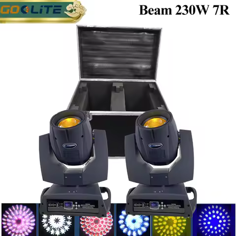 Flightcase 2pcs Lyre Beam 230W 7R Moving Head Light with Suitcase Sharpy Beam 7r 230 Stage Light 8+1