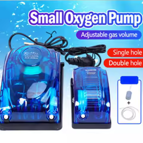 Single/Double Holes Aquarium Oxygen Air Pump Low Noise Water Proof Hydroponic Oxygen Aerator Ultra S
