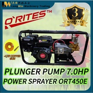 O'RITES Plunger Pump 7.0HP 4-Stroke ORT450E Power Sprayer c/w Copper Gun