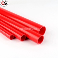 OS 2pc PVC Pipe 50cm Red Color Aquarium Water Supply 20 to 50mm Outer Diameter 50cm per Piece