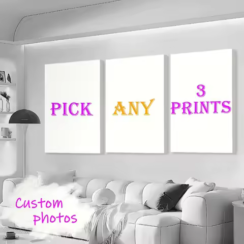 1/2/3pcs Custom Canvas Printing Personalized Photo Suitable for Family Life Pets Scenery Couple Wedd