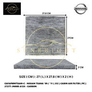NISSAN TEANA '09 / '11 ( J32 ) CABIN AIR FILTER ( PC ) 27277-JN00B-A128 - CARBON