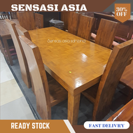 MEJA MAKAN KAYU JATI DINNING TABLE TEAK WOOD TEAK WOOD DINNING TABLE