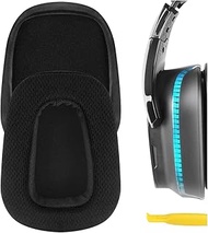 Geekria QuickFit Mesh Fabric Replacement Ear Pads for Logitech G533, G633, G635, G933, G935 Headphones Earpads, Headset Ear Cushion Repair Parts (Black)