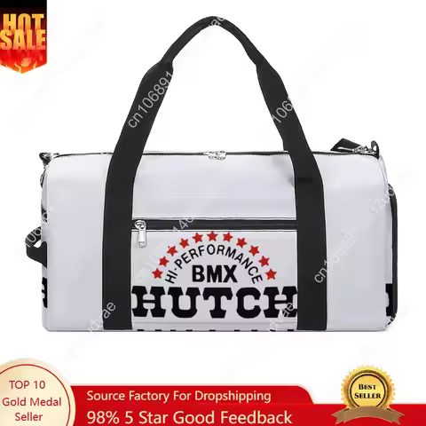 Hutch BMX Logo Gym Bag Vintage Print Training Sports Bags Men's Design Gym Accessories Funny Fitness
