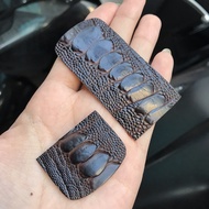 [NOKIA 8800] LEATHER STICKER FOR NOKIA 8800 PHONE dark brown ostrich leather (guaranteed genuine lea