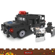 WUHUI 254PCS SWAT Military Army WW2 Building Block Set Toys SWAT Team Helicopter Armored Truck Car Ship Weapon Building Bricks for Preschool Children Ages 3+ Kids Toys Compatible with All Brands