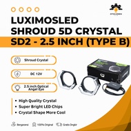 Acrylic Hexagon Shroud Biled 2.5 Inch RGB Apps 5D Bluetooth Welcome Module + Turn Signal Mode SD2B L