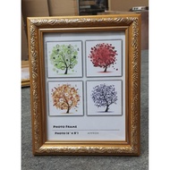 4R,5R,6R,8R,8 x 12, A4,10R, 11 x 14, 12 x 16, A3  Photo Frame Elegant Gold Frame (Hand Made in Malay