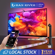 HAN RIVER 5M Monitor Sync TV Backlight Smart LED Strip Lights Tape RGBIC APP Home Party Decor Lighti