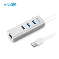 Anker Unibody 3Port USB 3.0 and Gigabit Ethernet Hub &amp;1.3ft USB 3.0 Cable[Ethernet Port RTL8153 Chip