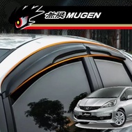 Honda Jazz 2007 To 2013 Honda GE Door Visor Mugen Style 8 cm Width 1.8 mm Thickness