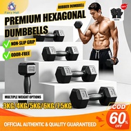 Hexagonal Dumbbell Rubber 6/10/15KG Fitness Equipment Dumbbell Set For Man And Woman