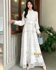 มี8สีค่ะ Maxidress ทรง oversize ชุดออกงาน ไปงาน ชุดไปวัด ทำบุญ ชุดไปทะเล ชุดงานหมั้น เพื่อนเจ้าสาว ส