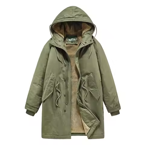 Vintage M51 Parka Long Coat Men American Casual Military Style Jacket Winter Warm Hooded Outerwear A