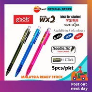 GSOFT WX2 0.4MM RETRACTABLE BALL PEN  -5pcs/pkt  BOLA PEN TARIK BALIK 伸缩圆珠笔