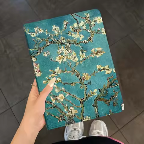 Art oil paint flowers ducks For Samsung Galaxy Tab S7 S8 S9 S10 11 12.4 13.1 FE Plus Lite Inch Cover
