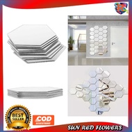 Srf - Mirror Sticker Glass mirrorr Bathroom Wall Mirror Bathroom Mirror Square And Hexagon Size