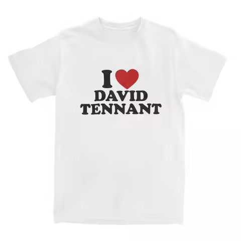 I Love David Tennants T Shirts Men's 100% Cotton Creative T-Shirt Crewneck Tee Shirt Short Sleeve Cl