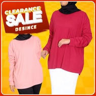 🇲🇾 DESINCE Women Loose Muslimah Blouse Baju Wanita Perempuan Muslimah WT 170