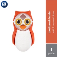 Flipper Owl Toothbrush Cover with Timer (Earthy/ Hearty/ Smarty) 1s | Interactive 2 Minute Sand Time