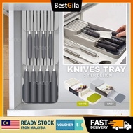 BestGila Malaysia Knives Drawer Storage 2 Tray 9 Slot Knife Holder Fit for Most Knives Kitchen Ware