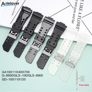 Aotelayer 16มิลลิเมตรยางเปลี่ยนสายนาฬิกาสำหรับ Casio G-Shock GA-100/110/120/150/400/700 GD-100/110/120 GW-8900 GLS-100เรซิ่นวงสร้อยข้อมือ