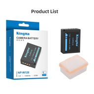 Pin Fujifilm W126 W126s Kingma Fujifilm XH1 XT1 XT2 XT3 XT10 XT20 XT30 X100V X100F XE1 XE2 XE2s XE3