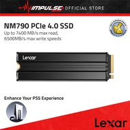 Lexar® NM790 PCIe Gen 4x4 NVMe SSD, Up to 7400/6500 MB/s, Internal SSD, Compatible with PS5 ( 1TB / 