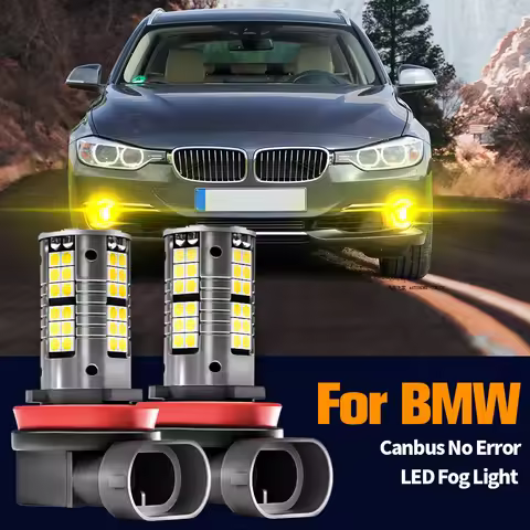 2pcs LED Fog Light Lamp Blub Canbus Error Free H8 For BMW F34 F31 F33 F83 F32 F82 F36 F10 F01 F02 F0