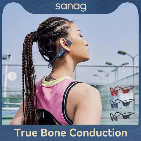 Sanag A5X True Bone Conduction Earphone Open Ear Bluetooth Wireless Sport Headphones Waterproof Head