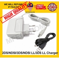 Nintendo New 3DS 2DS DSi NDSi XL LL OEM Charger Adapter or USB Power Charge Charging Cable