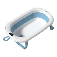 ST-🚢Children's Folding Portable Bathtub Infant Bathtub Children Bathtub Intelligence Household Temperature Measurement C