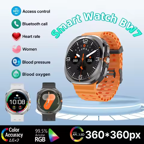 The BW7 smartwatch features a 1.46-inch 600mAh battery, multi-functional sports and fitness tracker,
