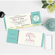Economical, Glossy, Unique, Luxurious and High-Quality Wedding Invitations - Boarding pass by Bluepr