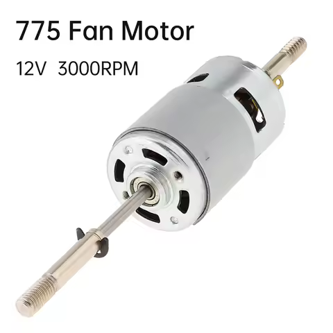 RS775 DC Motor 12V 3000RPM Dual Output Shaft 775 Fan Motor Replacement 220V AC for Electric Fan
