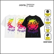 Unisex t-shirt with XO printed, reflective pattern, cool 2-way cotton round neck basic DOPEL - TSO03