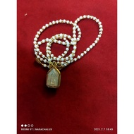 Luang Pho Lost Illness Buddha Amulet Powder With Frame And Necklace From The Temple Authentic New