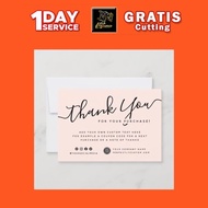 Online Shop Thank You Cards / Business Cards or Custom Shop NC 03