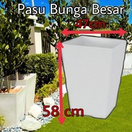 Pasu Besar Box Pot Plastik Pasu Bunga Hiasan Laman