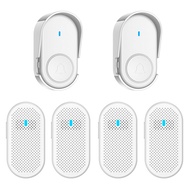 Không dây cho gia đình Chuông cửa không thấm nước 2 máy phát 4 Máy thu 320m Đường dài 38 bài hát chu