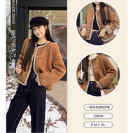 เสื้อแจ็คเก็ทบุขนกันหนาว 2024 retro style  -korea design-